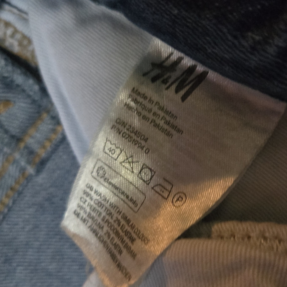 & Denim H&M Blue Slim Straight Men's Jeans Sz32 - Picture 6 of 10